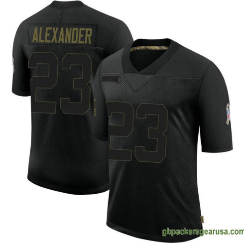 Mens Green Bay Packers Jaire Alexander Black Authentic 2020 Salute To Service Gbp212 Jersey GBP378